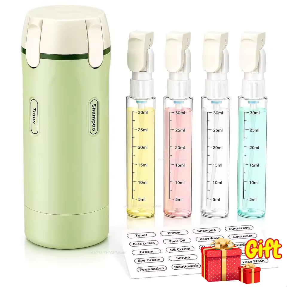 4-in-1 Refillable Travel Bottle