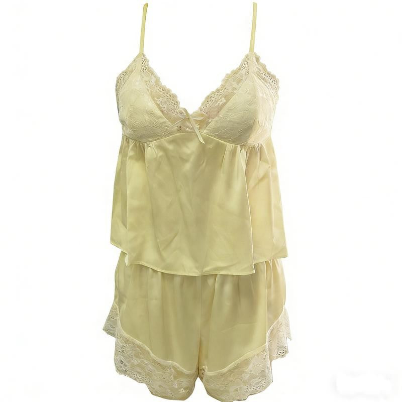 Lace Silk Pajama Cami Set