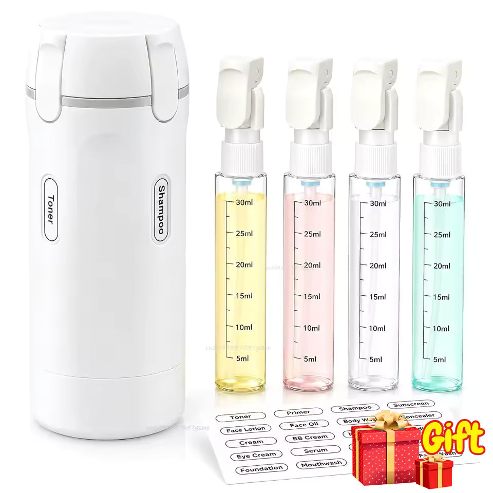 4-in-1 Refillable Travel Bottle
