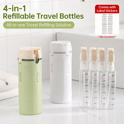 4-in-1 Refillable Travel Bottle