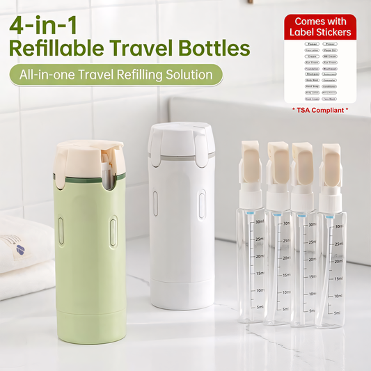 4-in-1 Refillable Travel Bottle