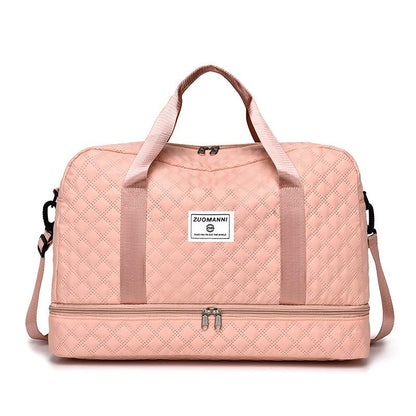 VoyageQuilt – Water-Resistant Travel Duffel Bag