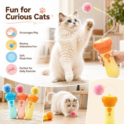 PomPounce – Cat Teaser Toy (3Pack)