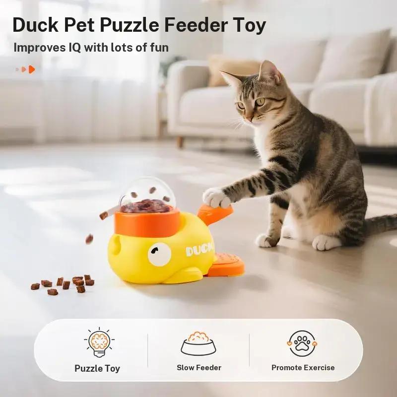 QuackTreat – Press & Rotate Pet Puzzle Feeder
