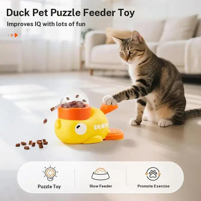 QuackTreat – Press & Rotate Pet Puzzle Feeder