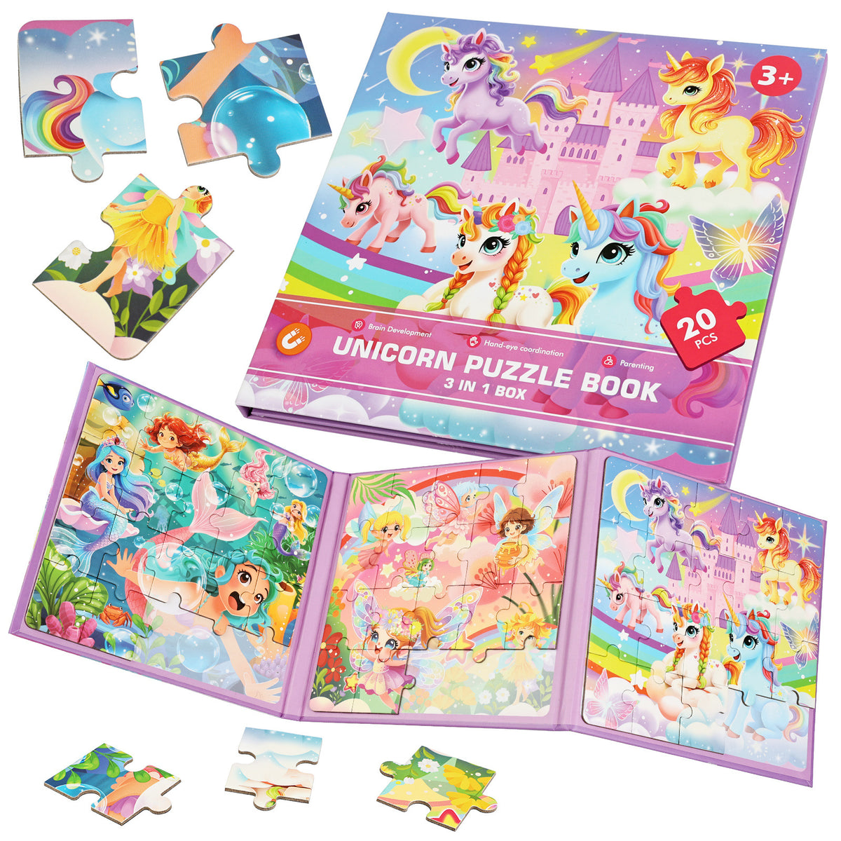 3 in 1 Magnetic Puzzle Book