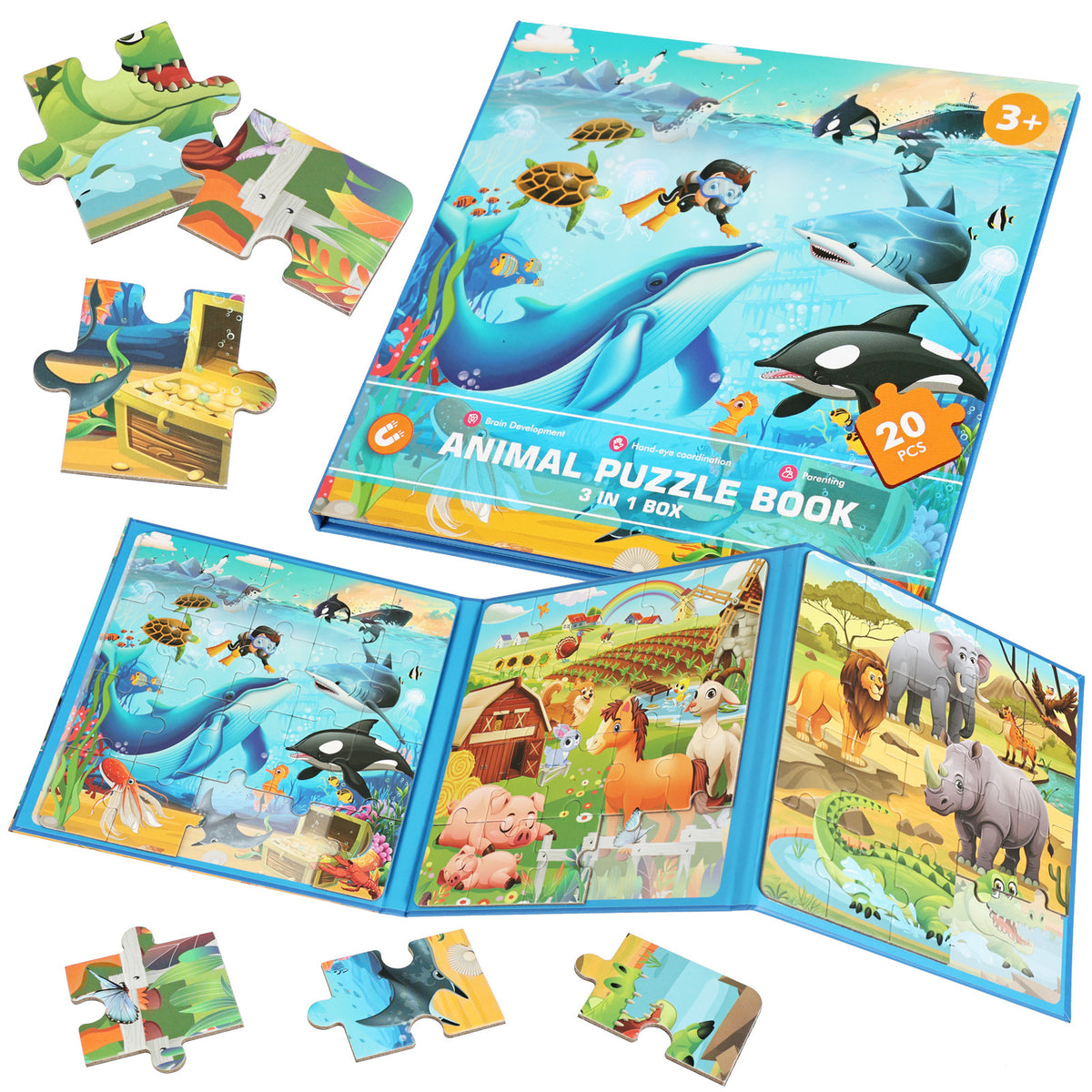 3 in 1 Magnetic Puzzle Book