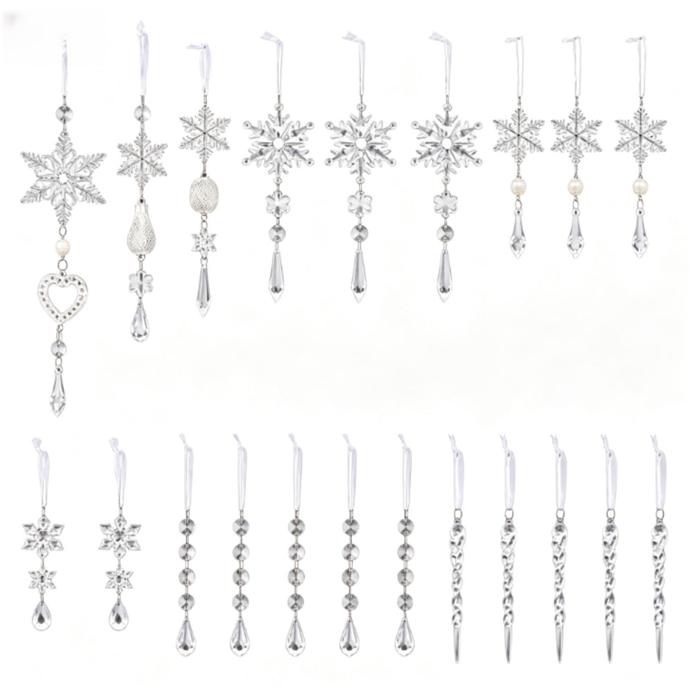 21pc Icy Ornament Set