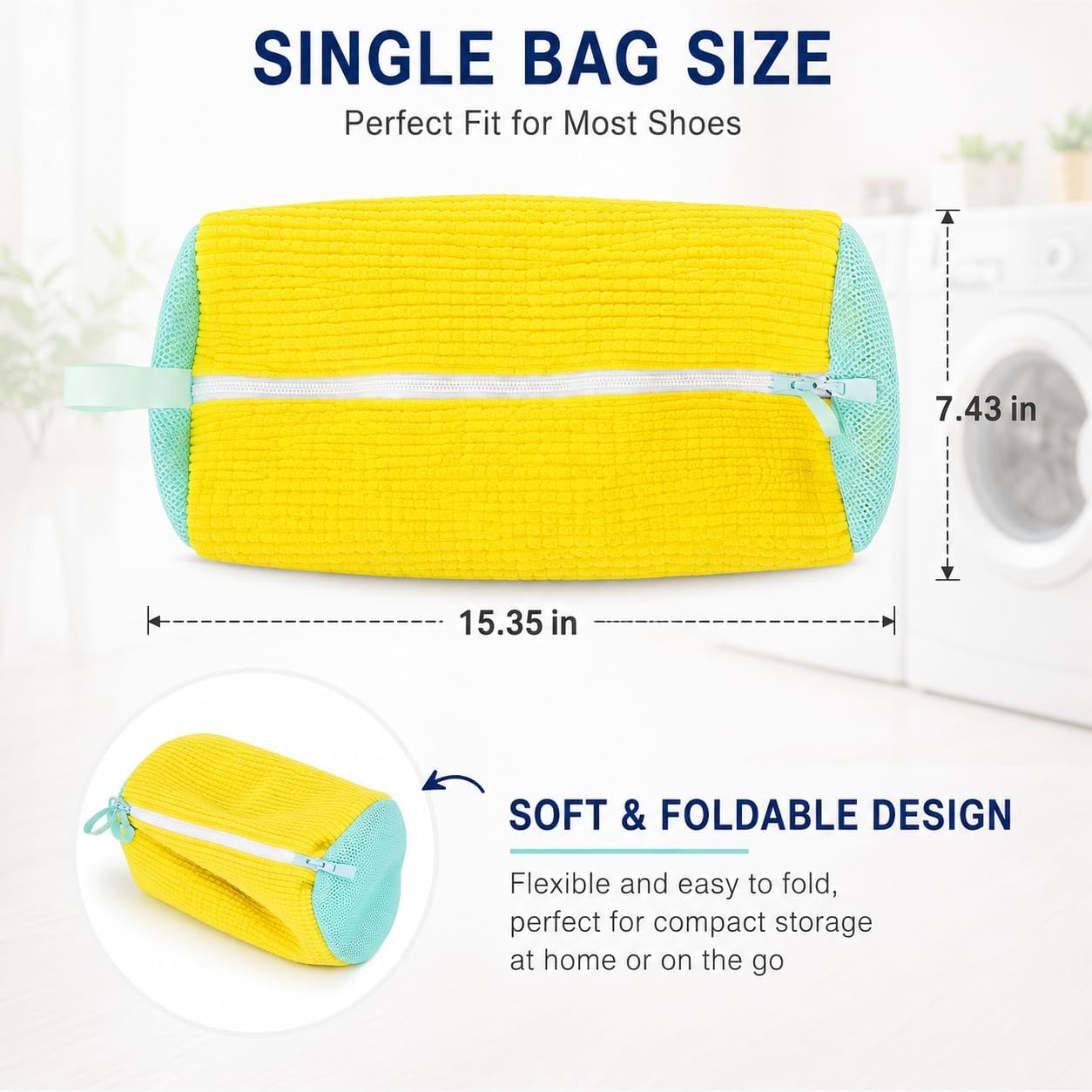 Chenille Shoe Laundry Bag — Set of 2