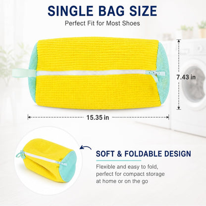 Chenille Shoe Laundry Bag — Set of 2