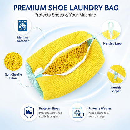 Chenille Shoe Laundry Bag — Set of 2
