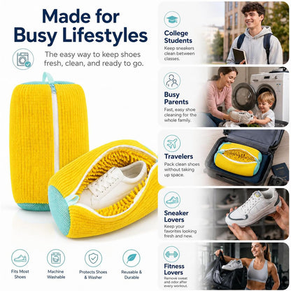 Chenille Shoe Laundry Bag — Set of 2