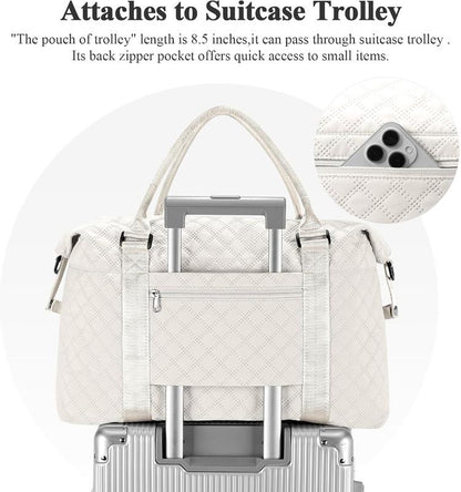 VoyageQuilt – Water-Resistant Travel Duffel Bag