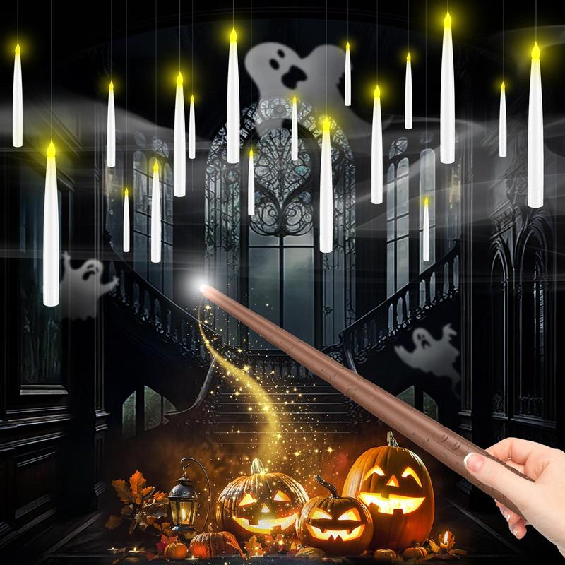 Floating Flameless Candles with Magic Wand Remote