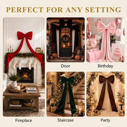 Oversized Velvet Christmas Bow