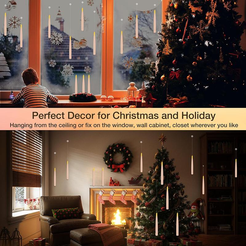 Floating Flameless Candles with Magic Wand Remote
