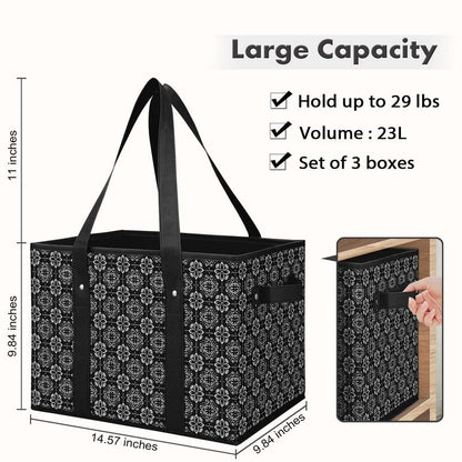Collapsible Reusable Grocery Bags — Set of 3