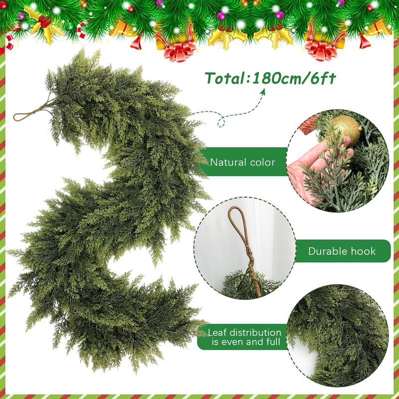6ft Cypress Christmas Garland