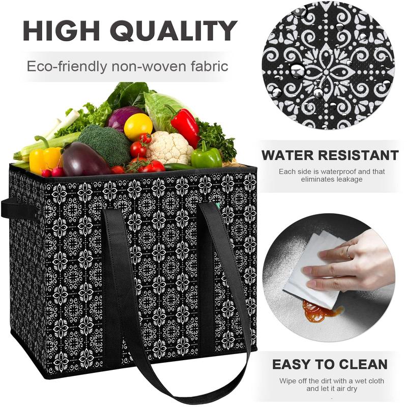 Collapsible Reusable Grocery Bags — Set of 3