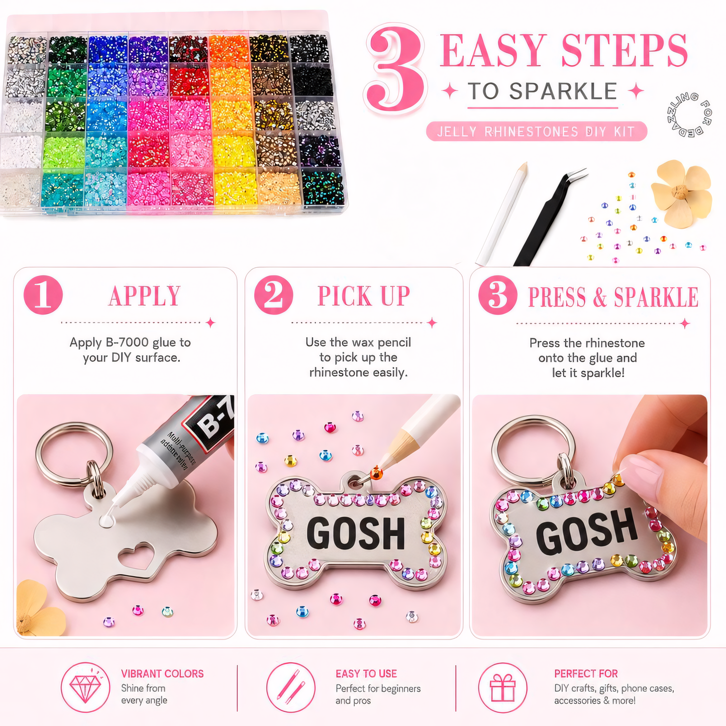 Rhinestone Bedazzling DIY Kit — 40 Colors