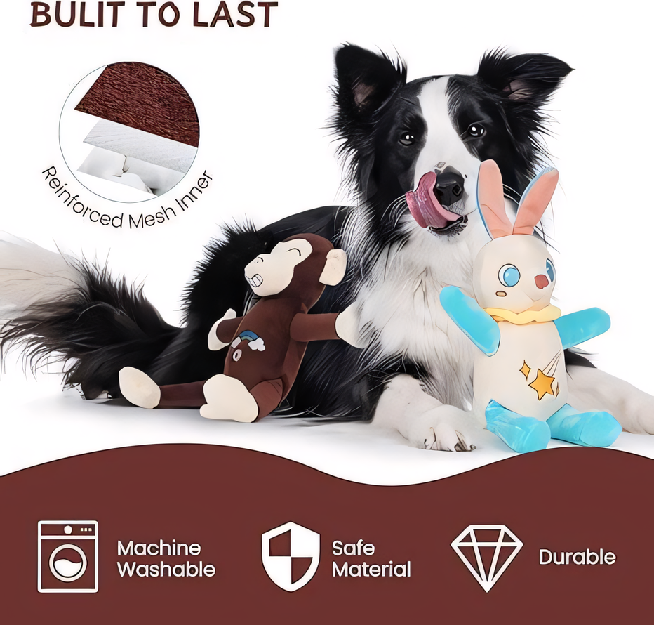 2 Pack Pull Apart Dog Toy