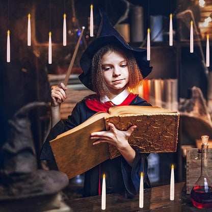 Floating Flameless Candles with Magic Wand Remote