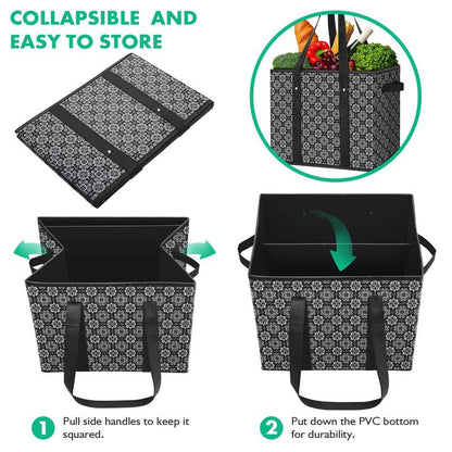 Collapsible Reusable Grocery Bags — Set of 3