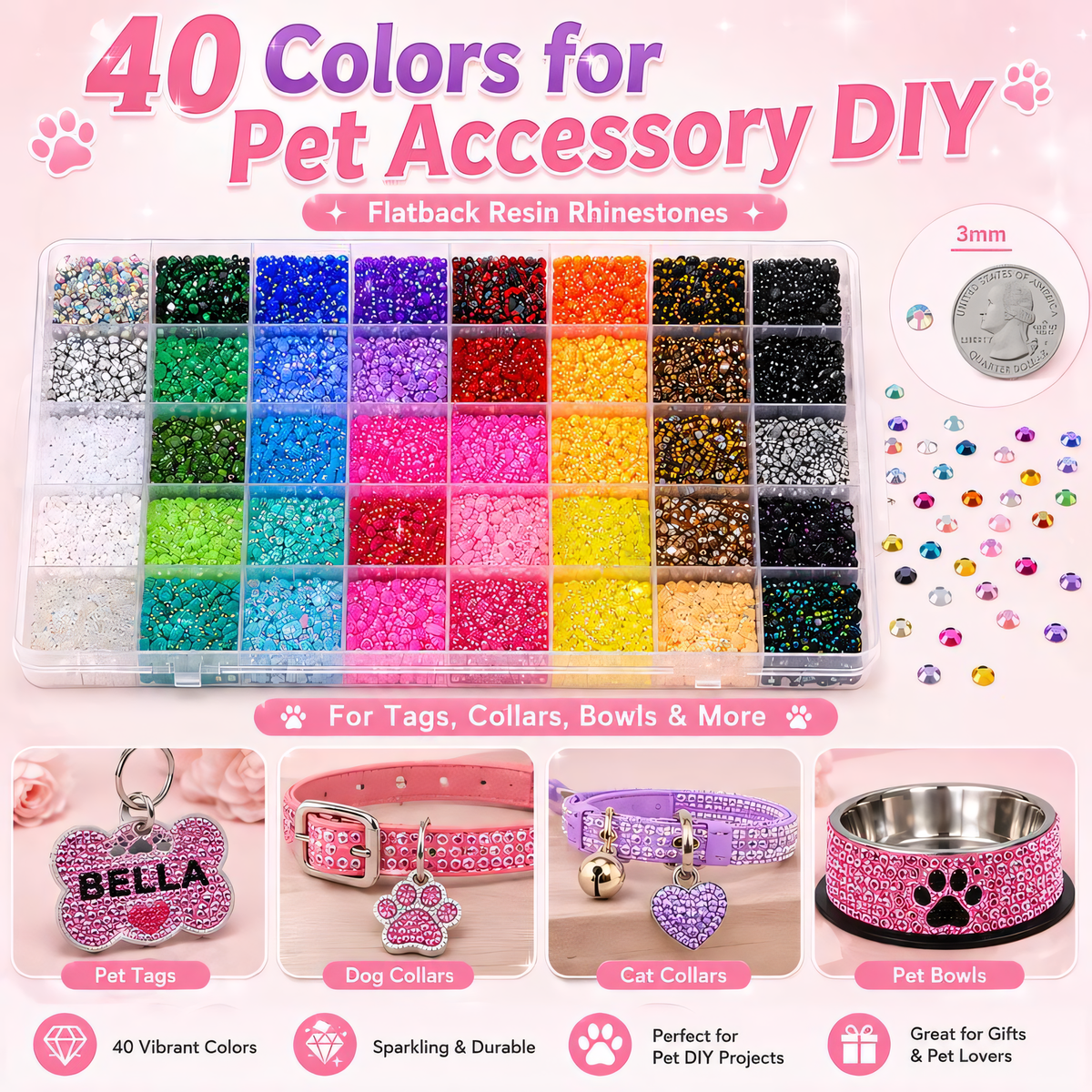 Rhinestone Bedazzling DIY Kit — 40 Colors