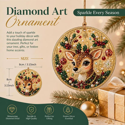 6PC DIY Diamond Art Christmas Ornament Kit