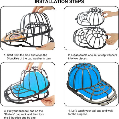 2PK Durable Plastic Hat Washer Cage