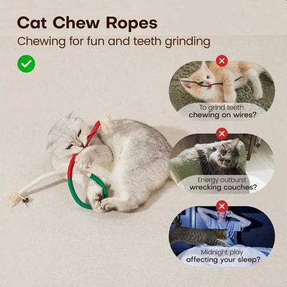 3PC Colorful Cotton Catnip Chew Rope