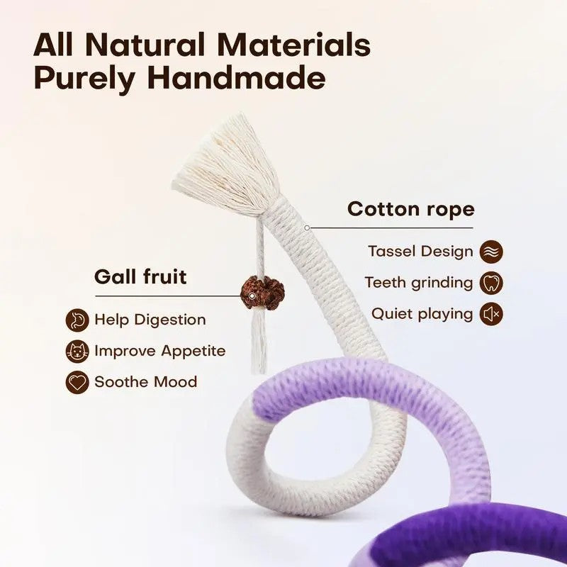 3PC Colorful Cotton Catnip Chew Rope