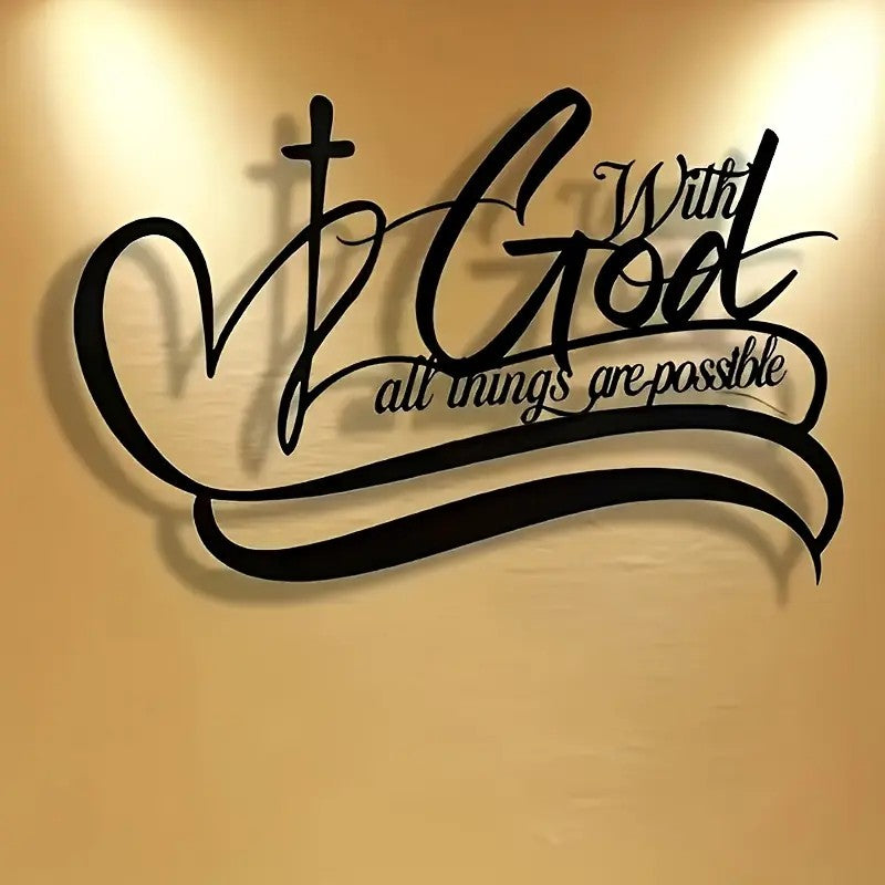 Metal With God All Things Are Possible Wall Art