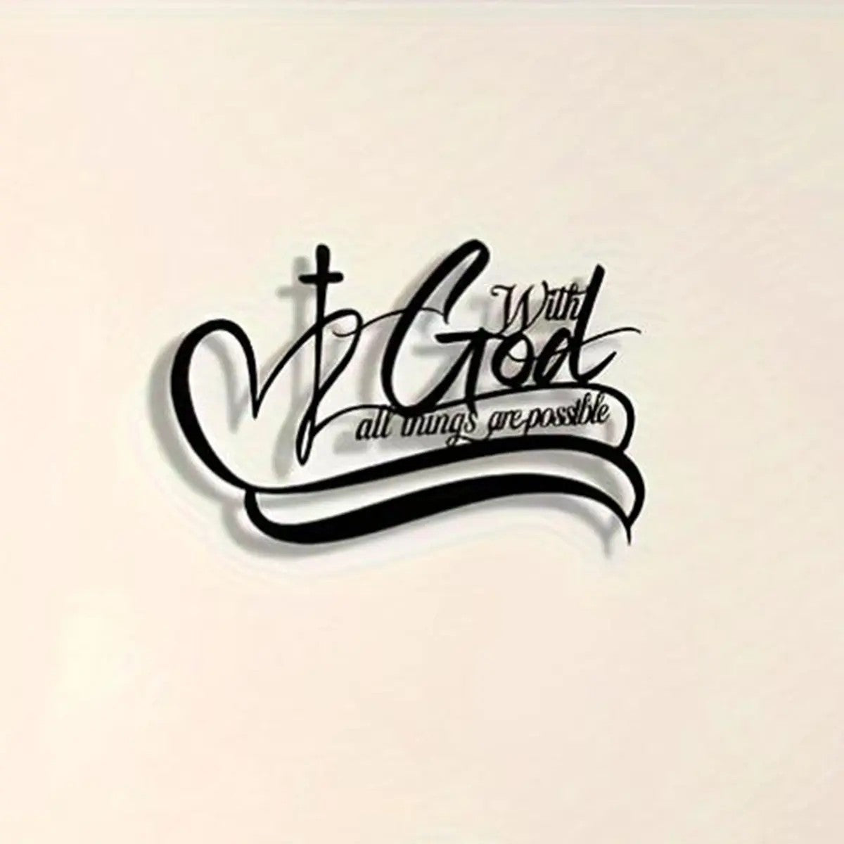 Metal With God All Things Are Possible Wall Art