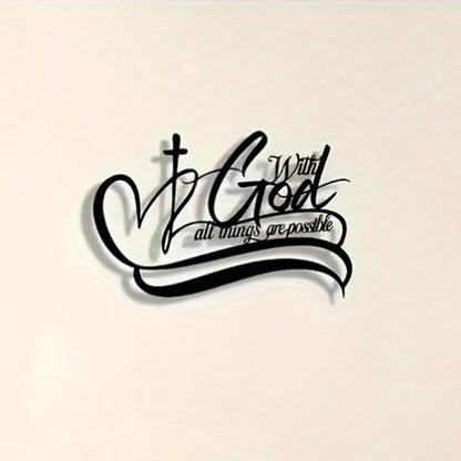 Metal With God All Things Are Possible Wall Art