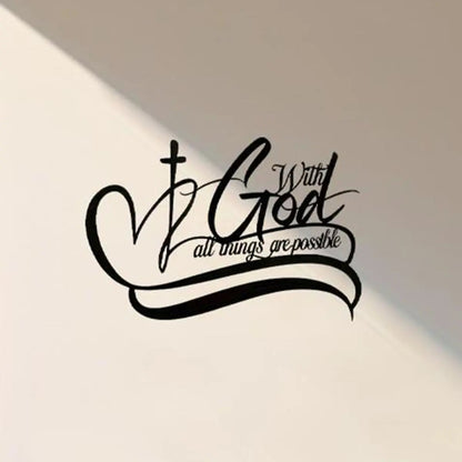 Metal With God All Things Are Possible Wall Art