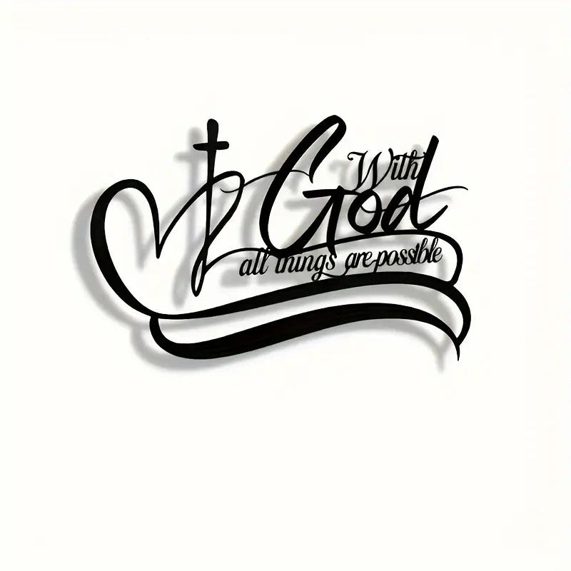 Metal With God All Things Are Possible Wall Art