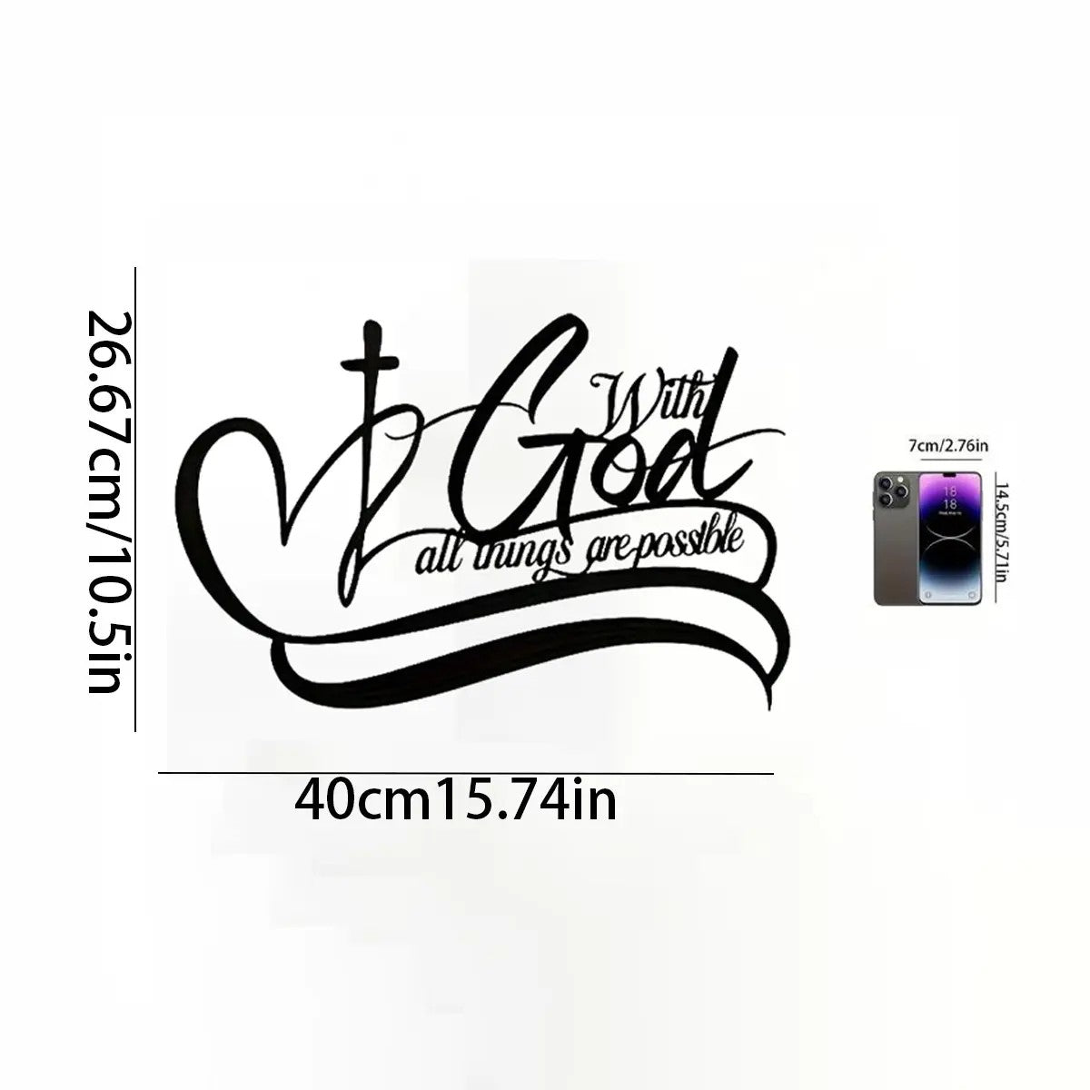 Metal With God All Things Are Possible Wall Art