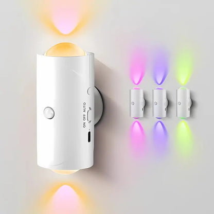 2PC RGB Motion Sensor Night Light with Magnetic Base
