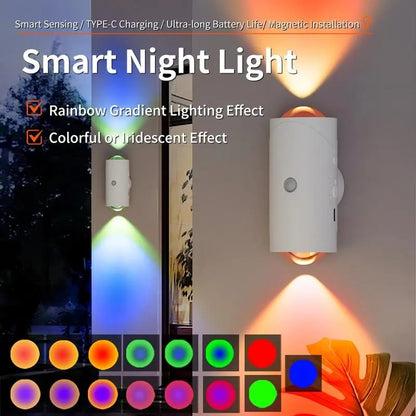 2PC RGB Motion Sensor Night Light with Magnetic Base
