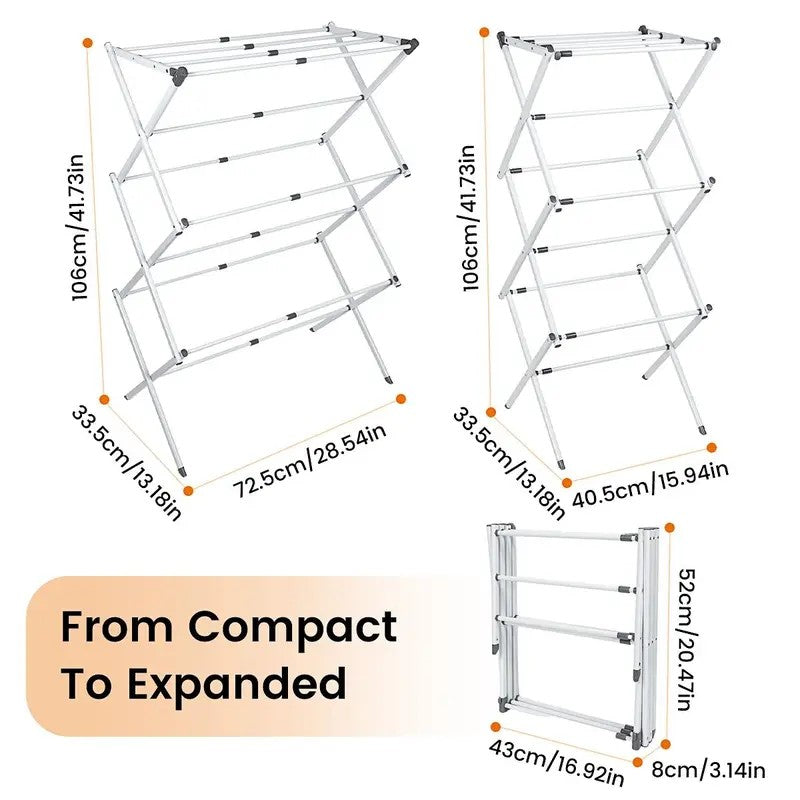 Foldable Metal Laundry Drying Rack