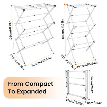 Foldable Metal Laundry Drying Rack