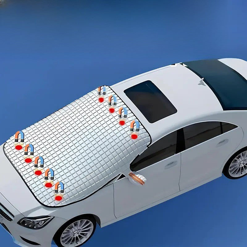 Quilted Windshield Snow Cover with Side Mirror Pockets