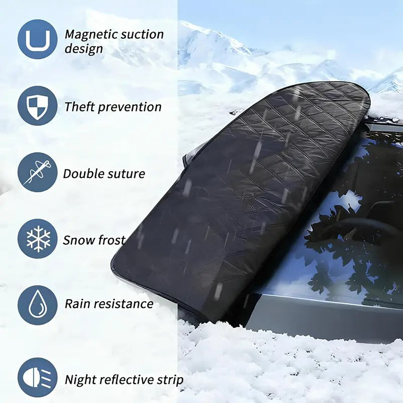 Quilted Windshield Snow Cover with Side Mirror Pockets