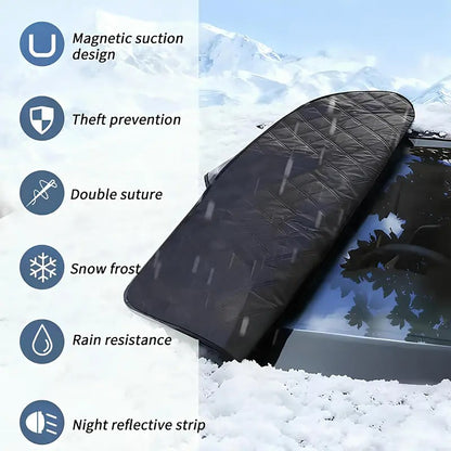 Quilted Windshield Snow Cover with Side Mirror Pockets
