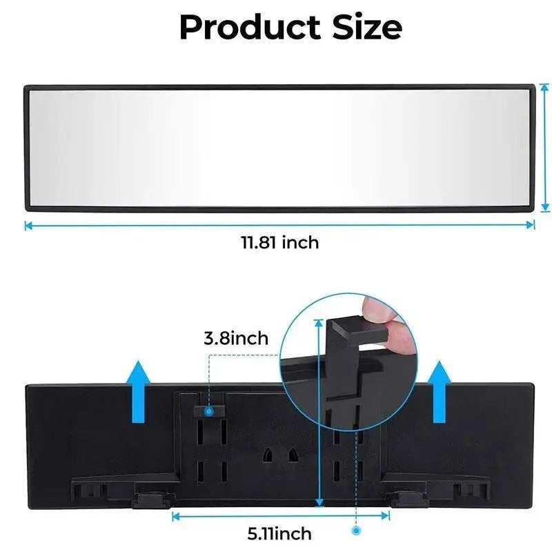 Wide Angle Clip-On Rearview Mirror
