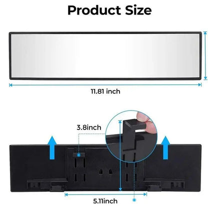 Wide Angle Clip-On Rearview Mirror