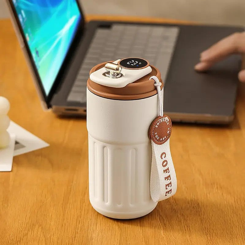 Stainless Steel Travel Mug with Temperature Display