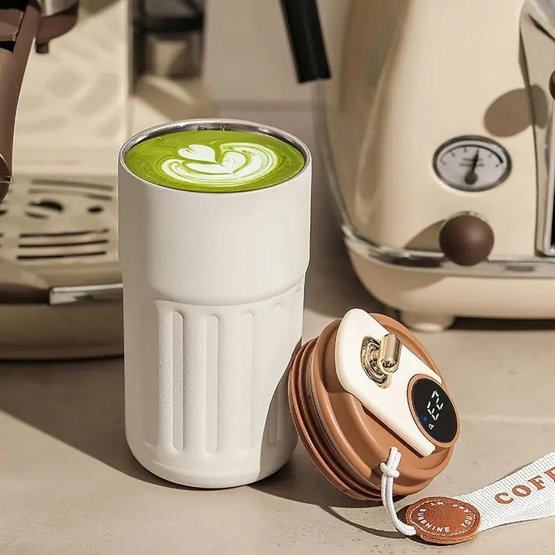 Stainless Steel Travel Mug with Temperature Display