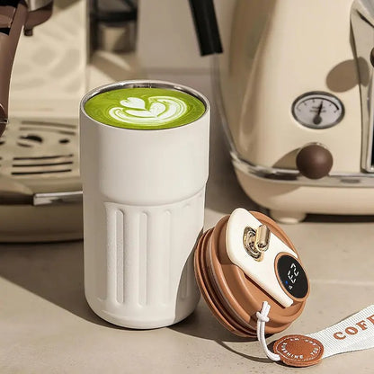 Stainless Steel Travel Mug with Temperature Display